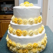 Yellow Texas Rose Cake