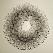 Book pages wreath