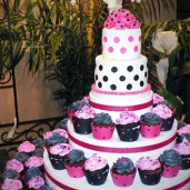 Cupcake tower wedding cake!