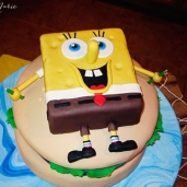 SpongeBob & Krusty Burger Birthday Cake