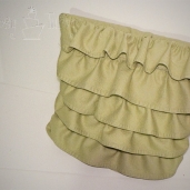 Ruffled pillow (from a bed-skirt)