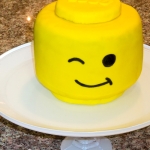 Lego Head birthday cake