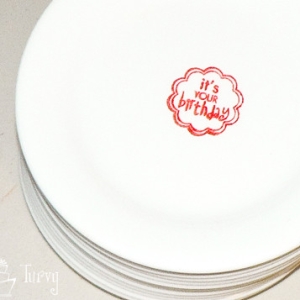Stamped party plates