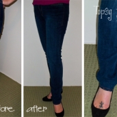 Transforming my bootcut jeans into Skinny Jeans