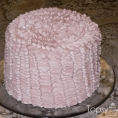 Pink ruffle cake - pinterest challenge