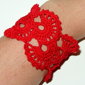 Queen Anne's lace crochet tutorial - bracelet
