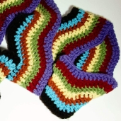 Rainbow Chevron Crochet Scarf Pattern