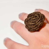 Thread Crochet Rose Ring pattern