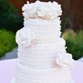Ruffled Rose Wedding Cake- paint your flower edges