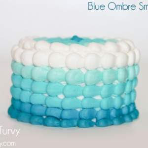 Blue Ombre Smash Cake