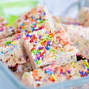 Cake Mix & Sprinkles Rice Krispie Treats