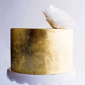 Gold Leaf Wedding Cake
