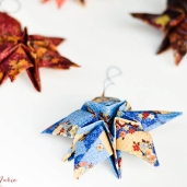 Fabric Origami Christmas Star Ornaments