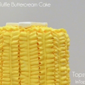 Yellow double ruffle buttercream cake