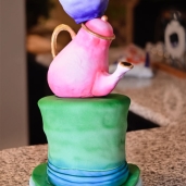 Mad Hatter Tea Party birthday cake