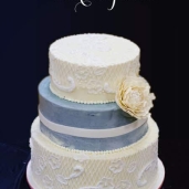 Buttercream Lace Wedding Cake