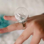 Frozen Snow Globe Rings