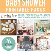 Gender reveal party printable pack and 15 more baby showers in one