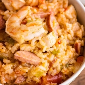 Instant Pot Chicken and Sausage Jambalaya with Shrimp - Recipe and video