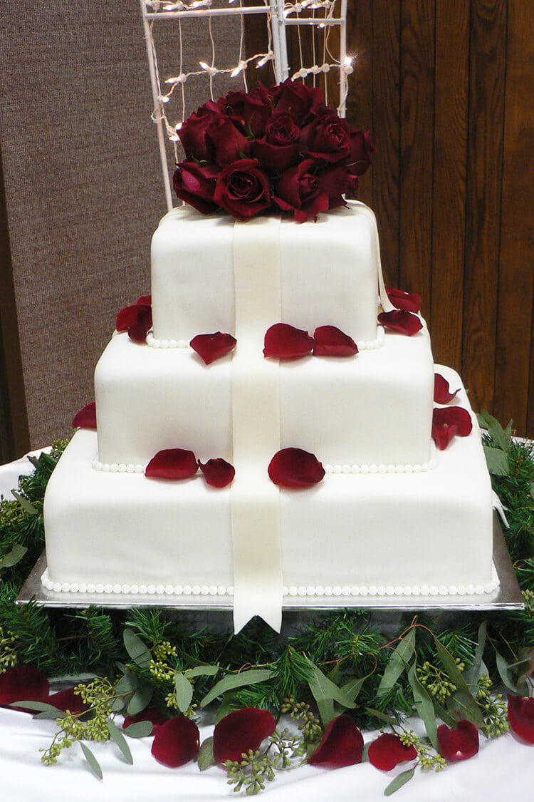 first fondant wedding cake