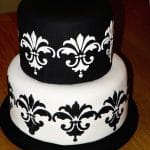 black and white cake