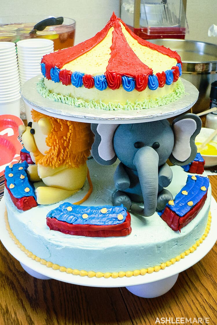 circus baby shower cake
