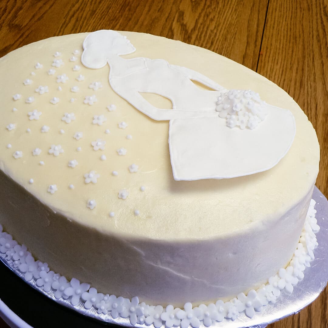 cream cheese bridal cake