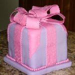 gift wrapped cake