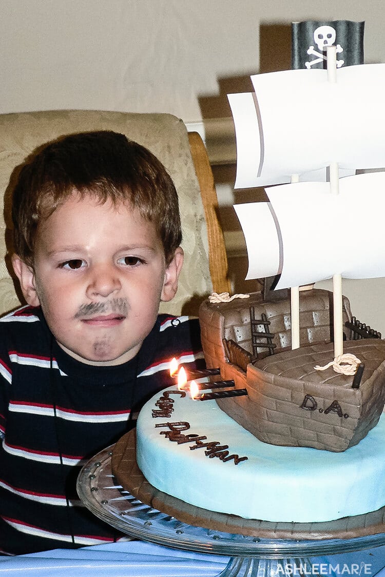 pirate birthday carved cake