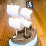pirate ship carved cake