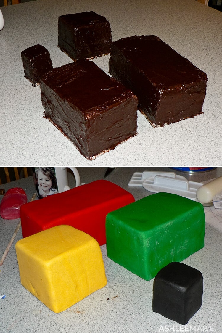 how to make a staked lego cake