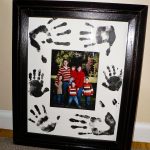 family picture handprint mat