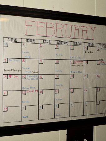 glass dry erase calendar
