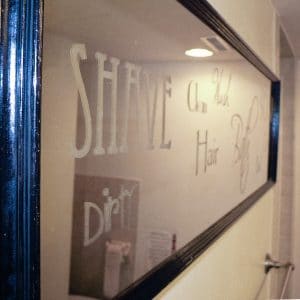 Etching bathroom Mirror!