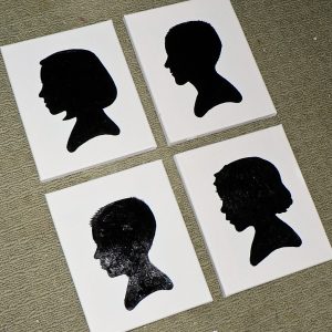 Kids silhouette canvas art