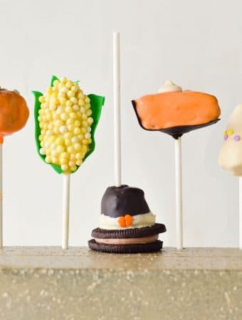 thanksgiving oreo cookie ball pops