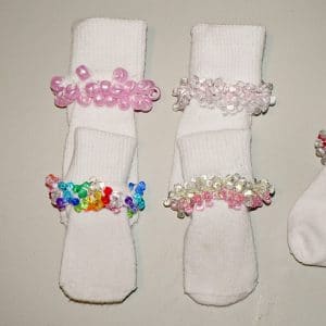 thread crochet beaded Socks!