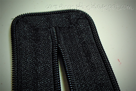 zipper purse sewing corner finished