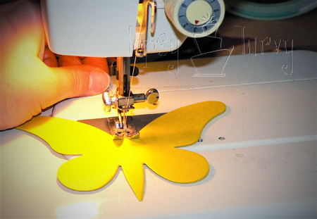 rainbow garden birthday party garland butterfly tutorial construction paper sewing machine