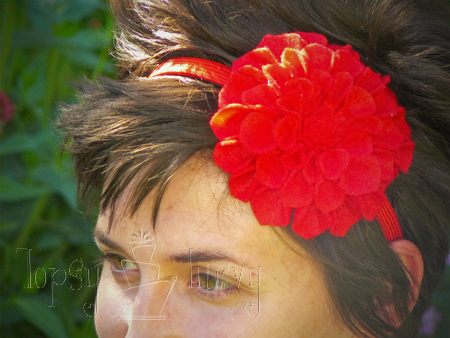felt flower headband adult