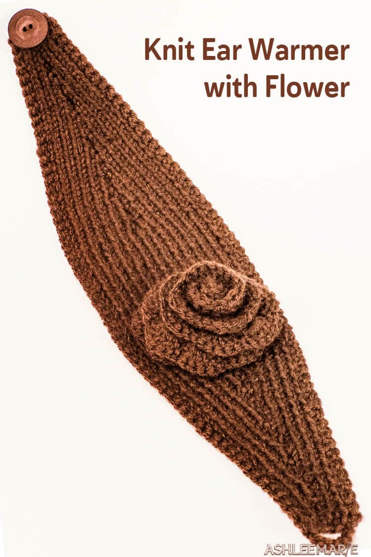 Knit Ear Warmer Pattern with Flower Crochet | Ashlee Marie ...