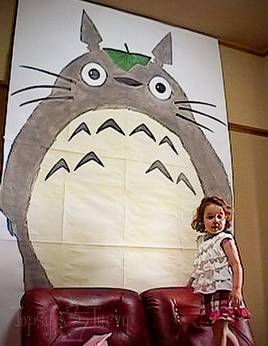totoro 3rd birthday party painting poster boards