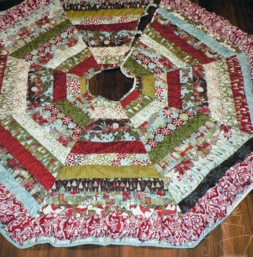 Quilted Ruffled Tree Skirt