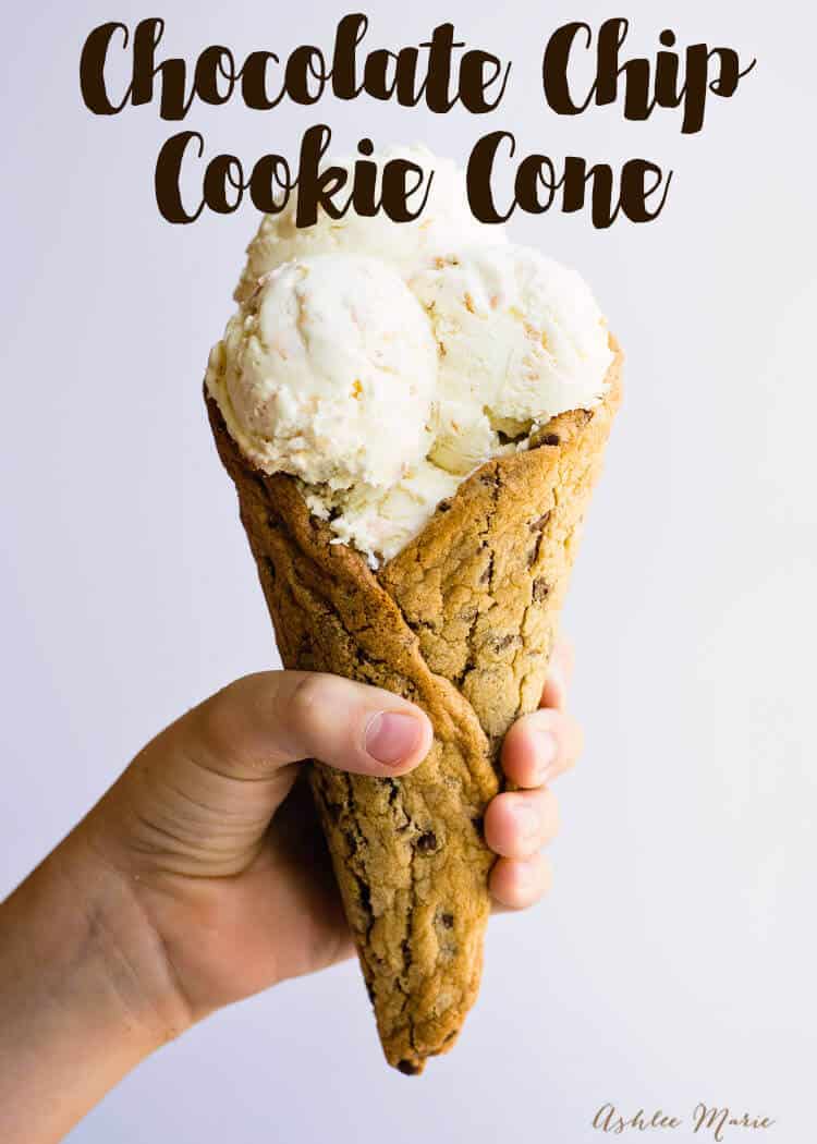 Wanna make ice cream even better- use a chocolate chip cookie cone