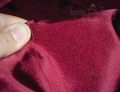 satin pin-tuck pillow sewing