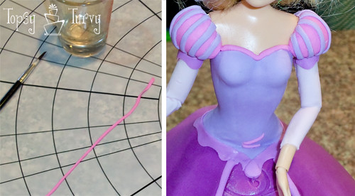 Princess Rapunzel barbie birthday cake tutorial corset braiding