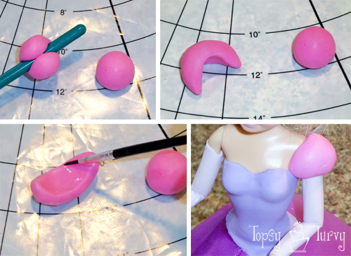 Princess Rapunzel barbie birthday cake tutorial shoulders