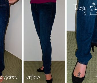 Transforming my bootcut jeans into Skinny Jeans