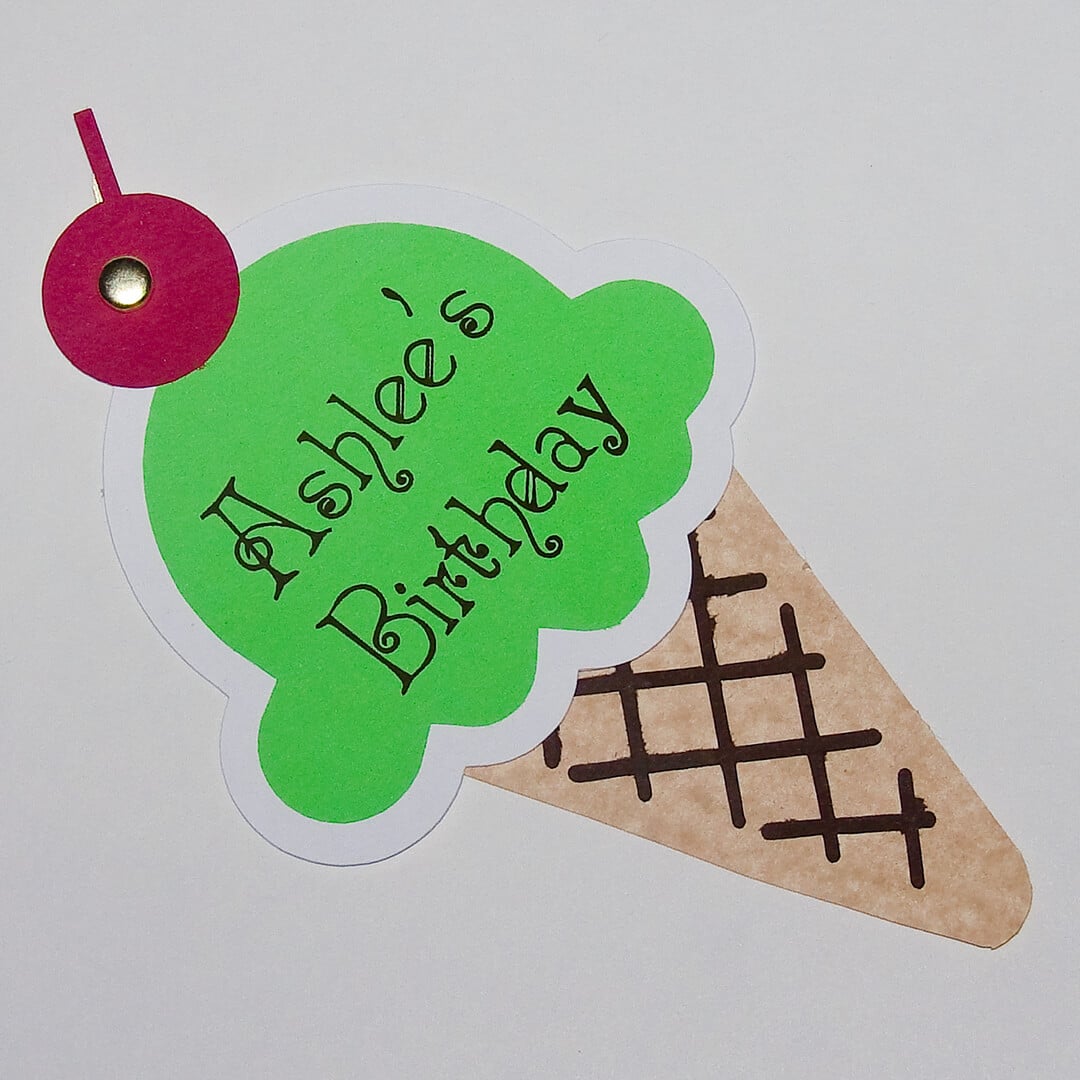 ice cream cone invitation