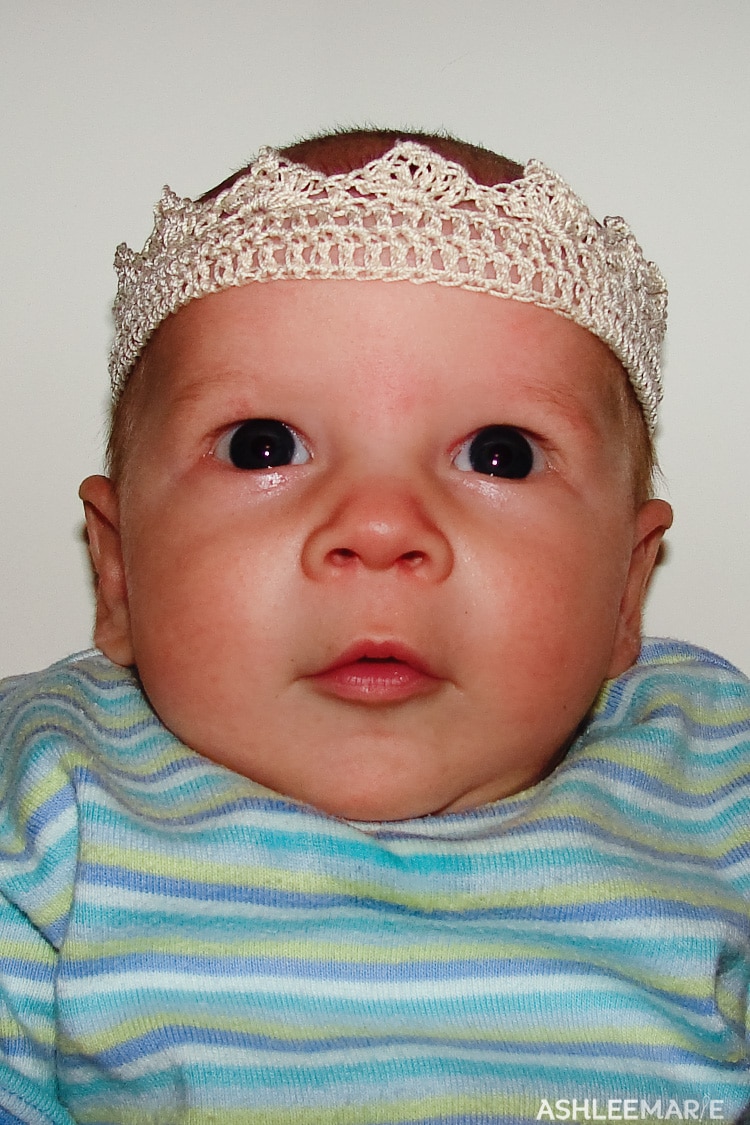 thread crochet pattern infant crown